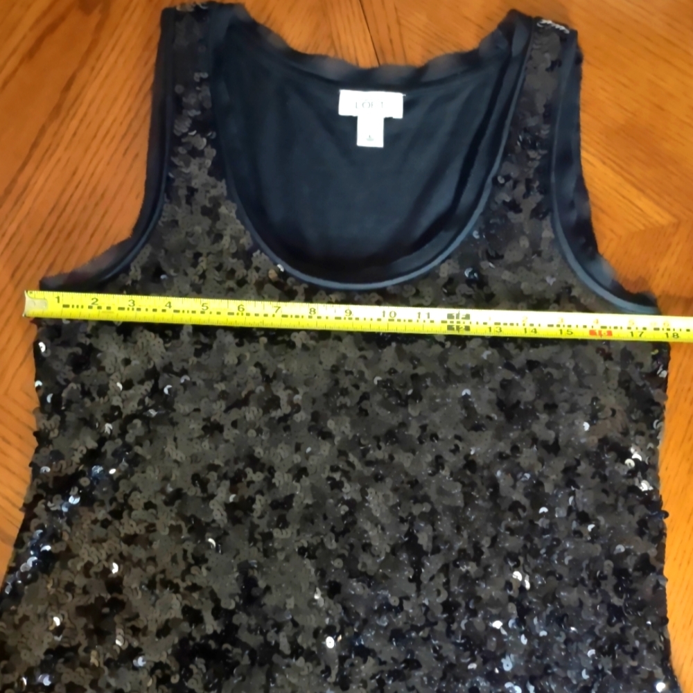 Black Sequin Blouse